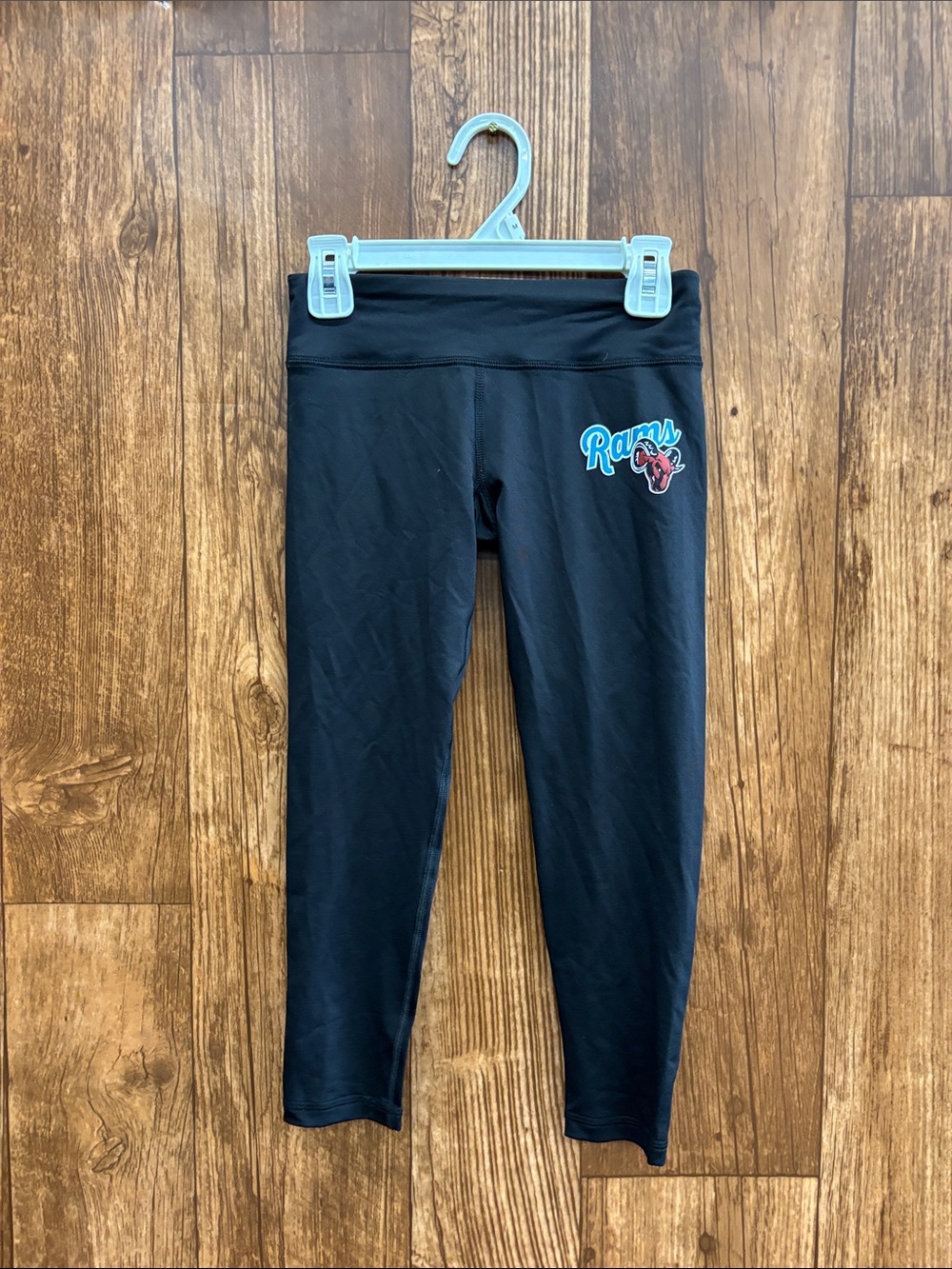 NWT Badger Sport Kids Black Leggings with Ridgeview Rams Graphic